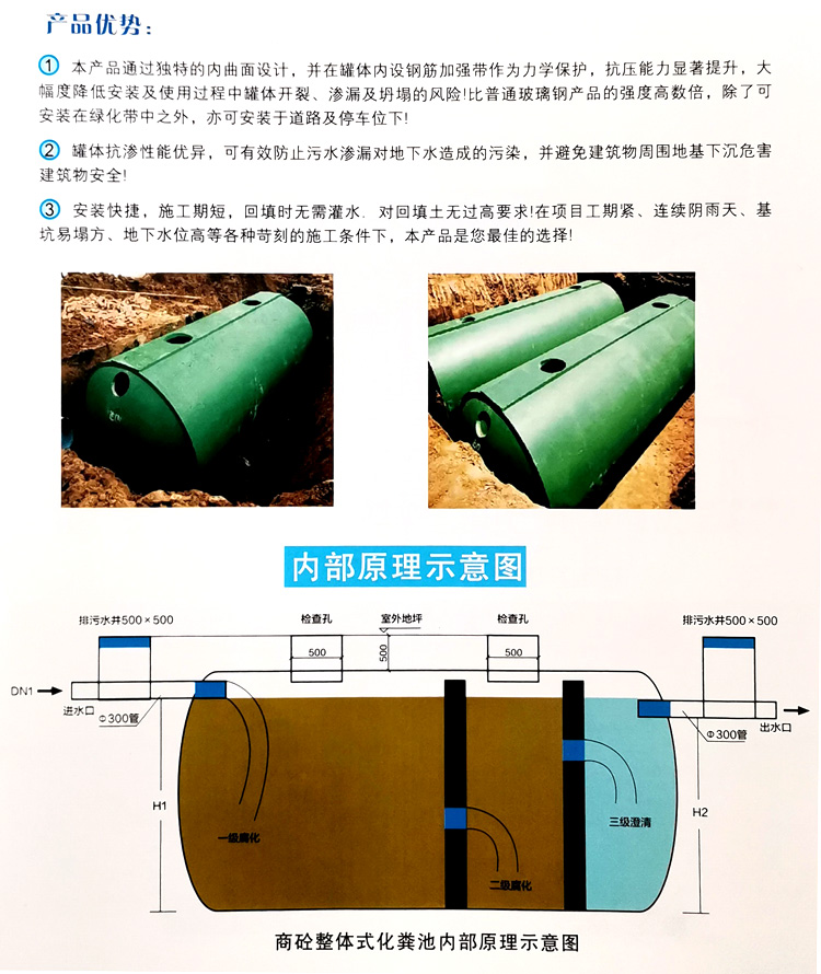 锦屏玻璃钢化粪池